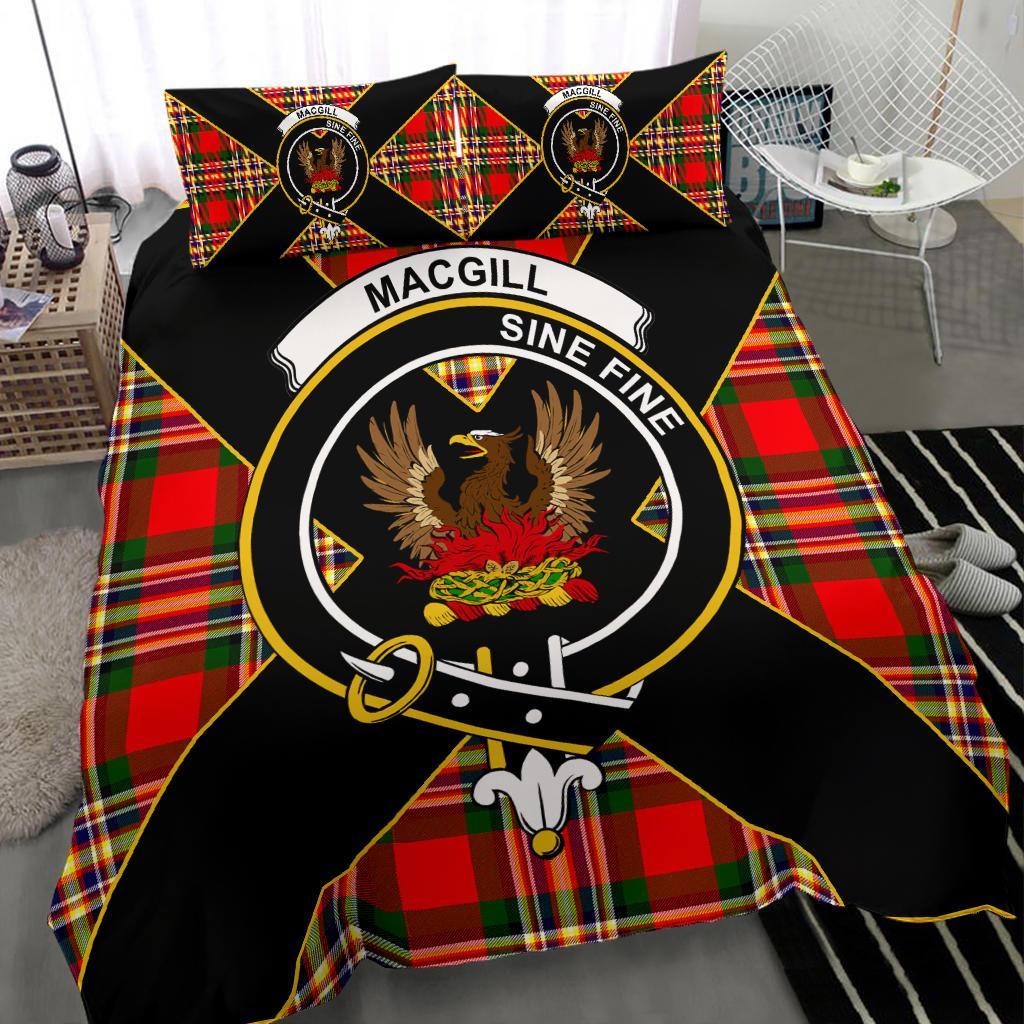 MacGill (Makgill) Tartan Crest Bedding Set - Luxury Style