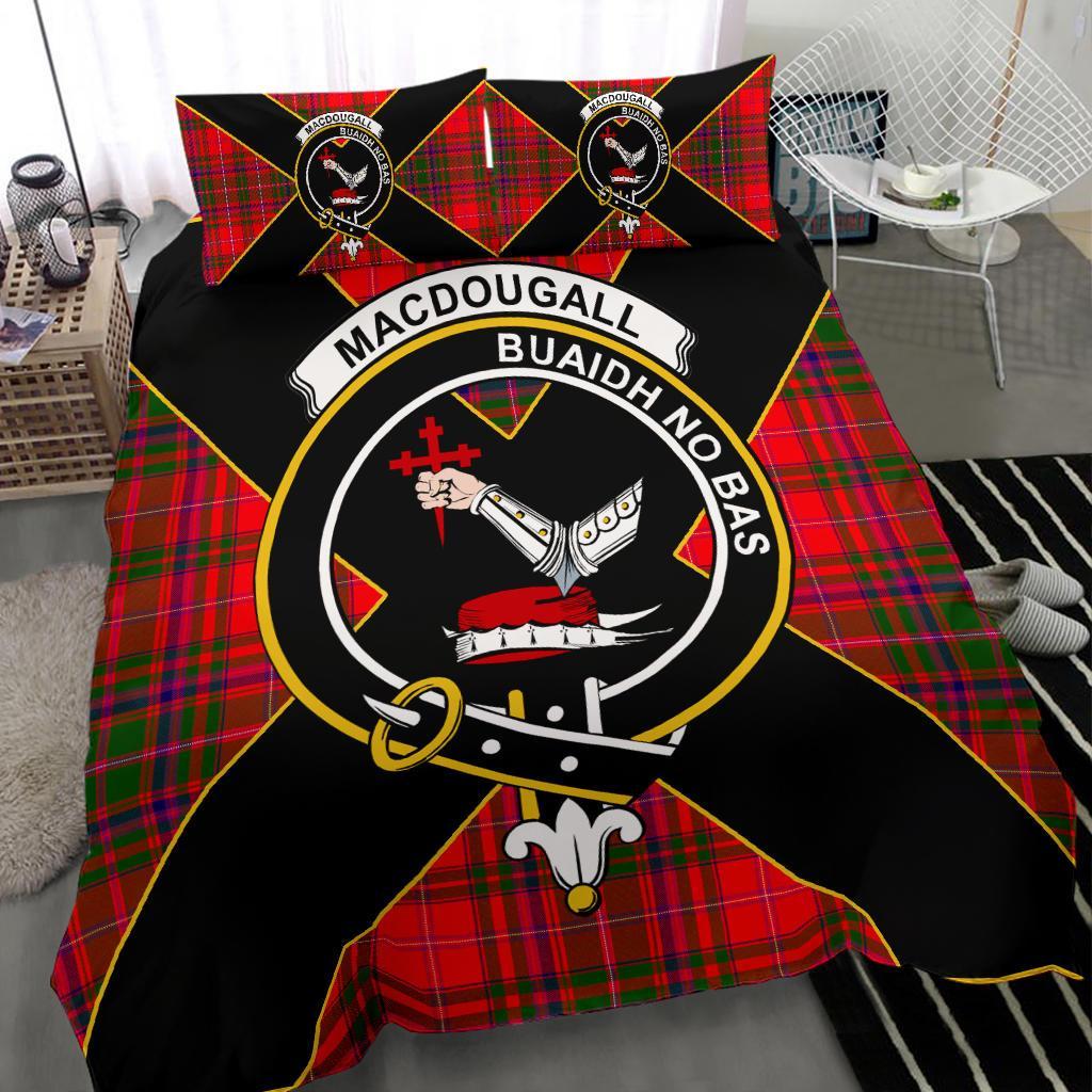 MacDougall Tartan Crest Bedding Set - Luxury Style