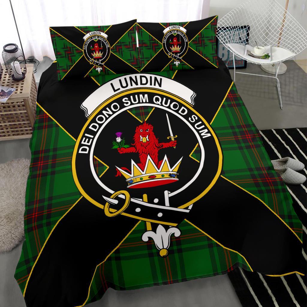 Lundin Tartan Crest Bedding Set - Luxury Style