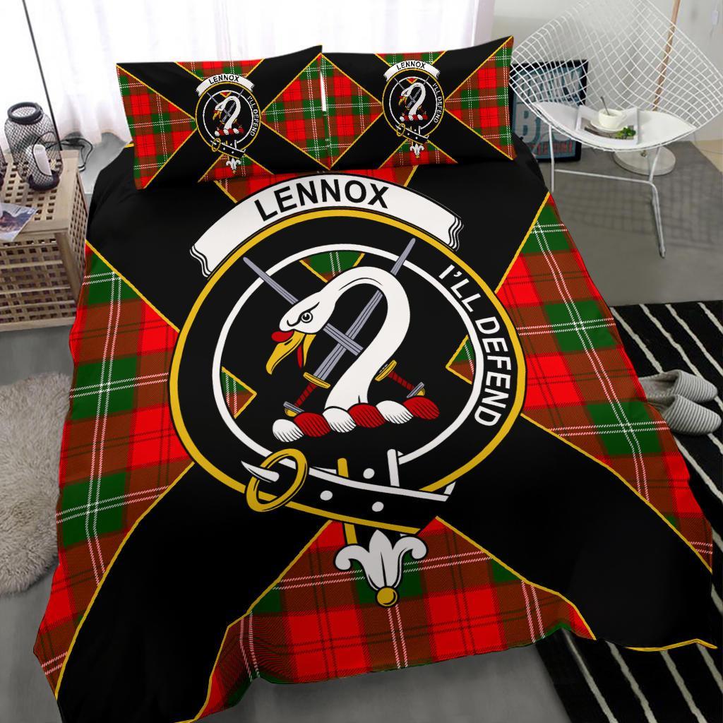 Lennox Tartan Crest Bedding Set - Luxury Style