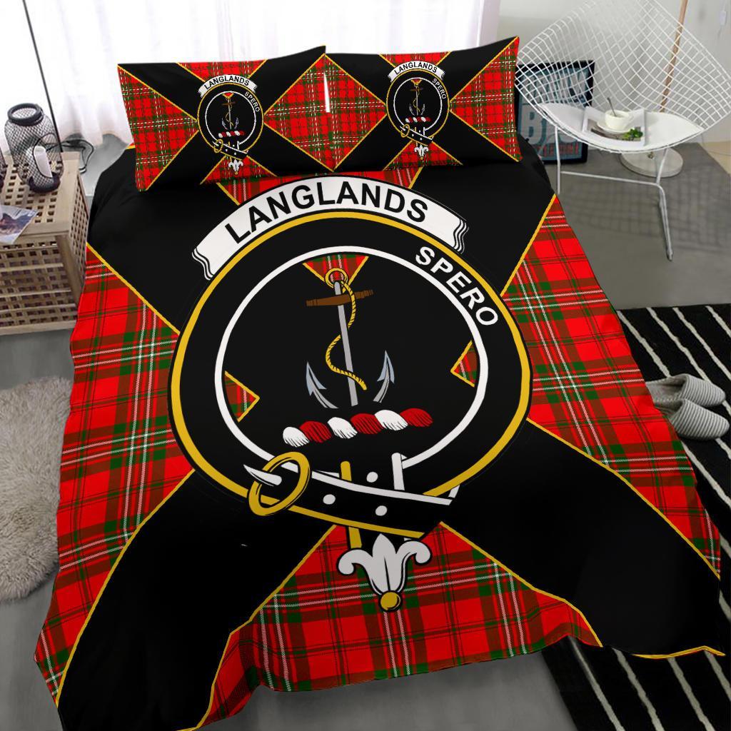 Langlands Tartan Crest Bedding Set - Luxury Style