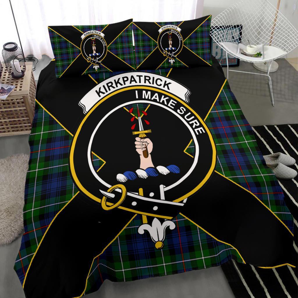 Kirkpatrick Tartan Crest Bedding Set - Luxury Style