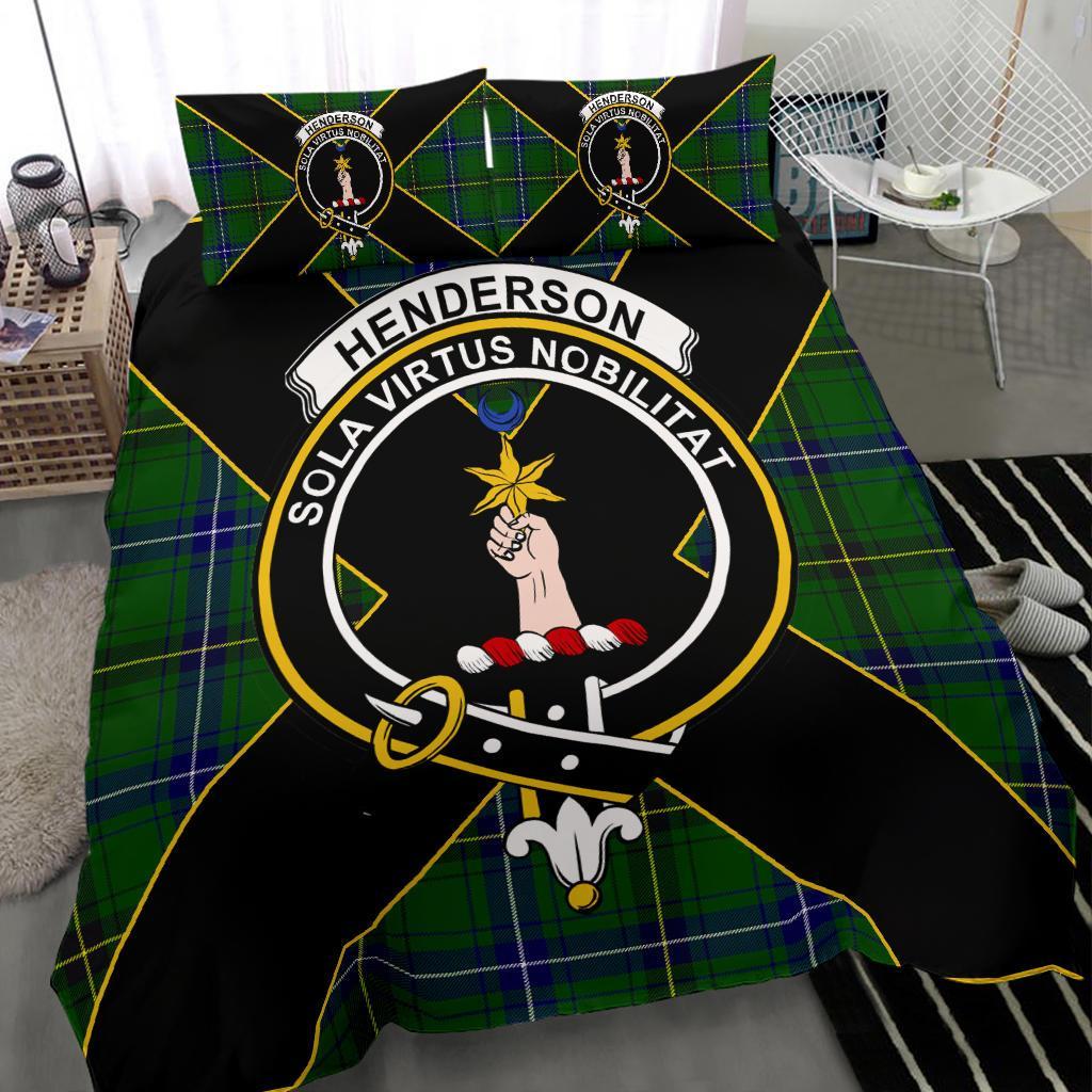 Henderson Tartan Crest Bedding Set - Luxury Style