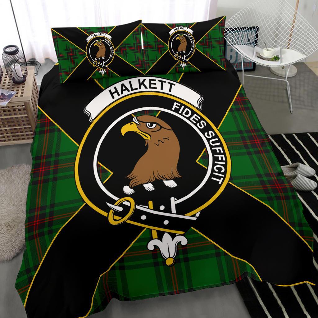 Halkett Tartan Crest Bedding Set - Luxury Style