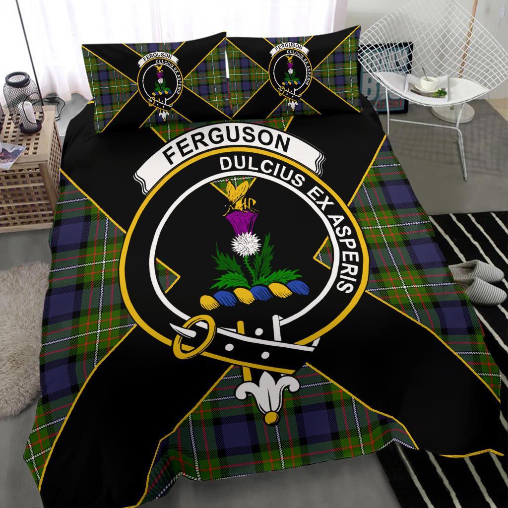 Ferguson Tartan Crest Bedding Set - Luxury Style