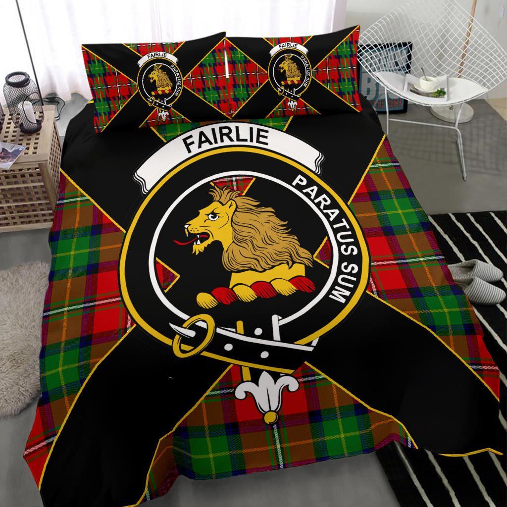 Fairlie Tartan Crest Bedding Set - Luxury Style