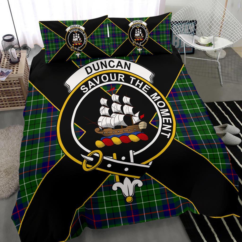 Duncan Tartan Crest Bedding Set - Luxury Style