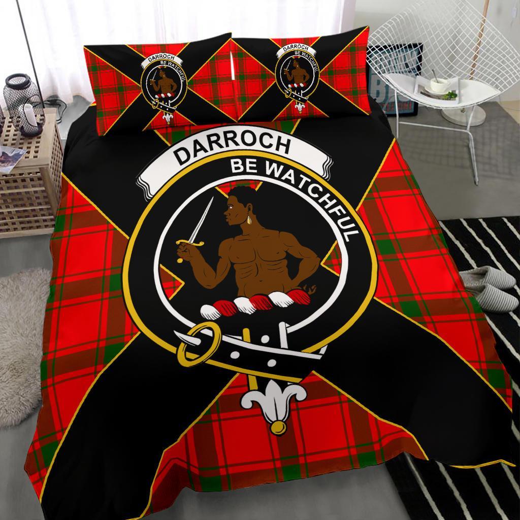 Darroch (Gourock) Tartan Crest Bedding Set - Luxury Style