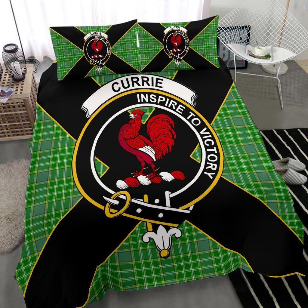 Currie Tartan Crest Bedding Set - Luxury Style