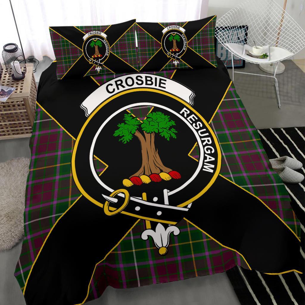 Crosbie Tartan Crest Bedding Set - Luxury Style