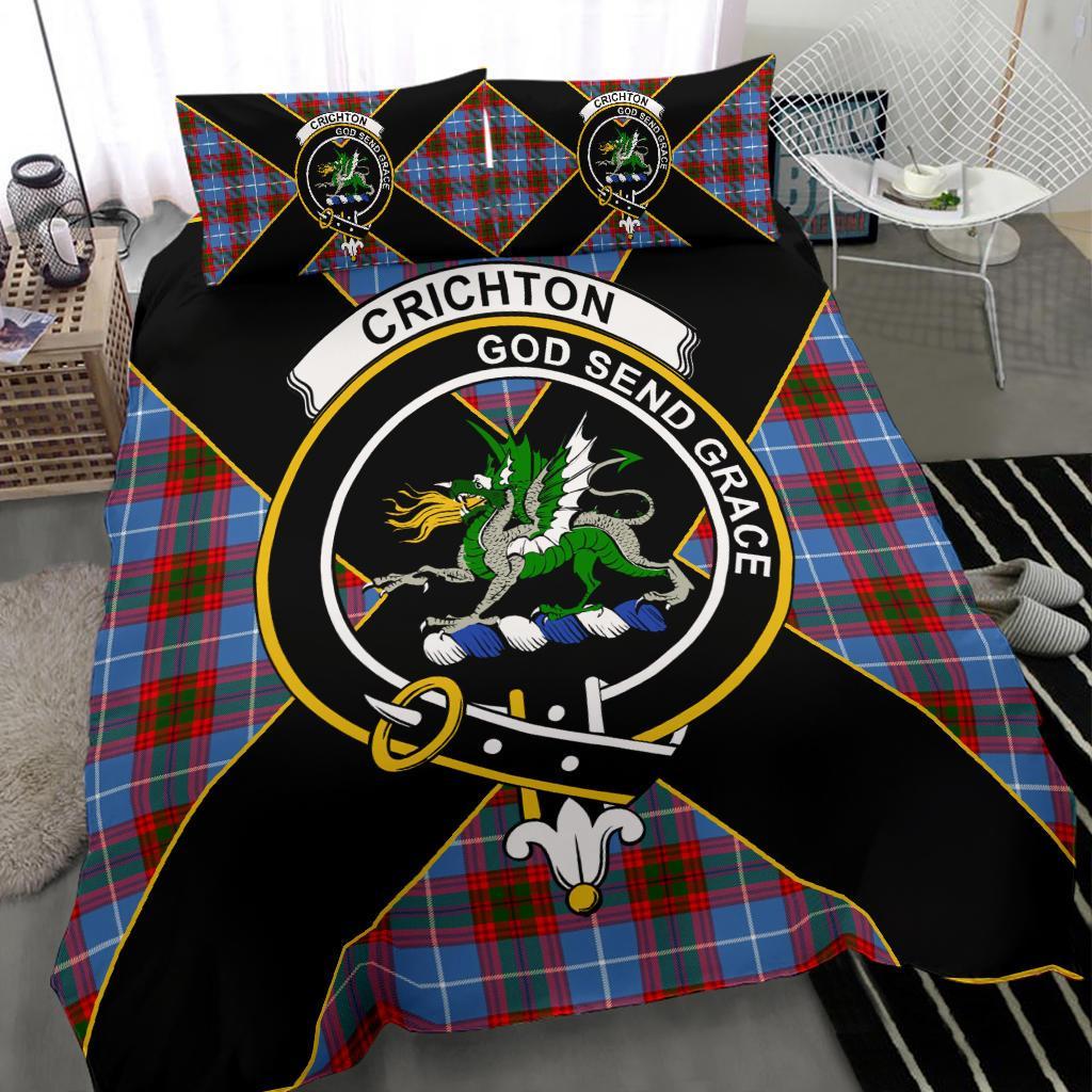 Crichton Tartan Crest Bedding Set - Luxury Style