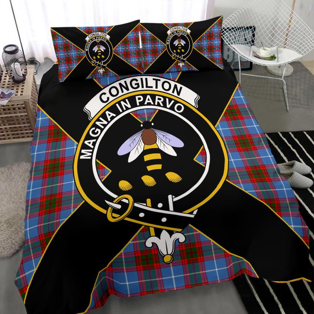 Congilton Tartan Crest Bedding Set - Luxury Style