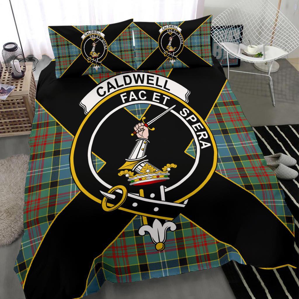 Caldwell Tartan Crest Bedding Set - Luxury Style