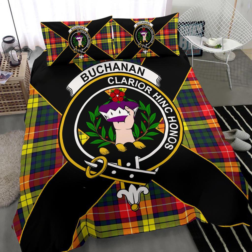 Buchanan Tartan Crest Bedding Set - Luxury Style