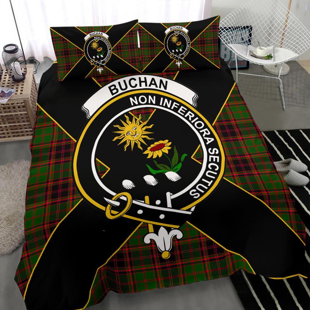 Buchan Tartan Crest Bedding Set - Luxury Style