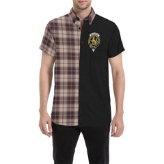 MacPherson Hunting Ancient Tartan Short Sleeve Shirt - Half Of Me Style