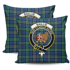Scottish Baillie Ancient Tartan Crest Pillow Cover - Tartan Cushion Cover 2