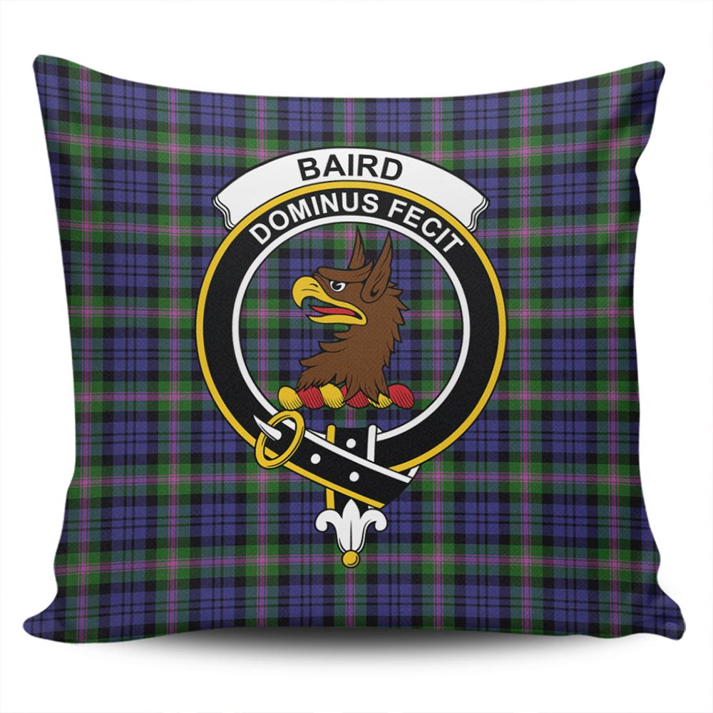Scottish Baird Modern Tartan Crest Pillow Cover - Tartan Cushion Cover 1