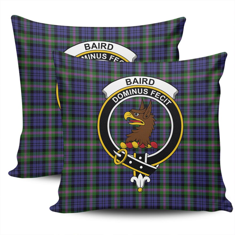 Scottish Baird Modern Tartan Crest Pillow Cover - Tartan Cushion Cover 2