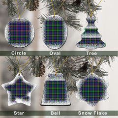 Baird Tartan Christmas Ceramic Ornament - Snow Style