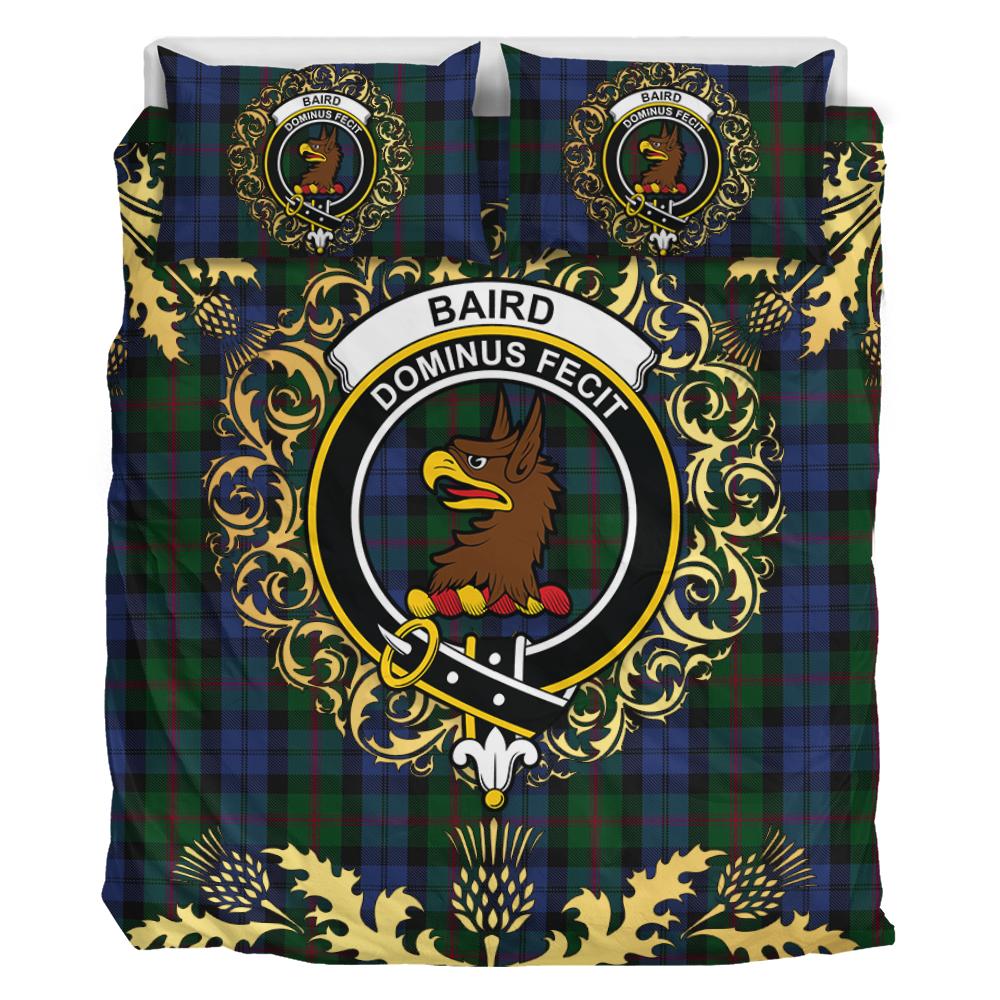 Baird Tartan Crest Bedding Set - Golden Thistle Style