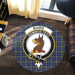 Baird Modern Tartan Crest Round Rug