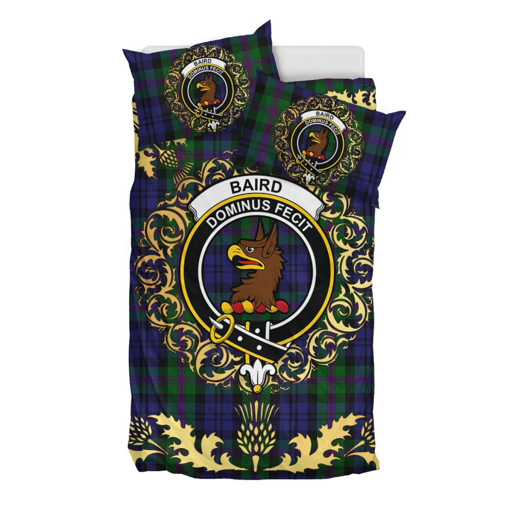 Baird Modern Ver 2 Tartan Crest Bedding Set - Golden Thistle Style