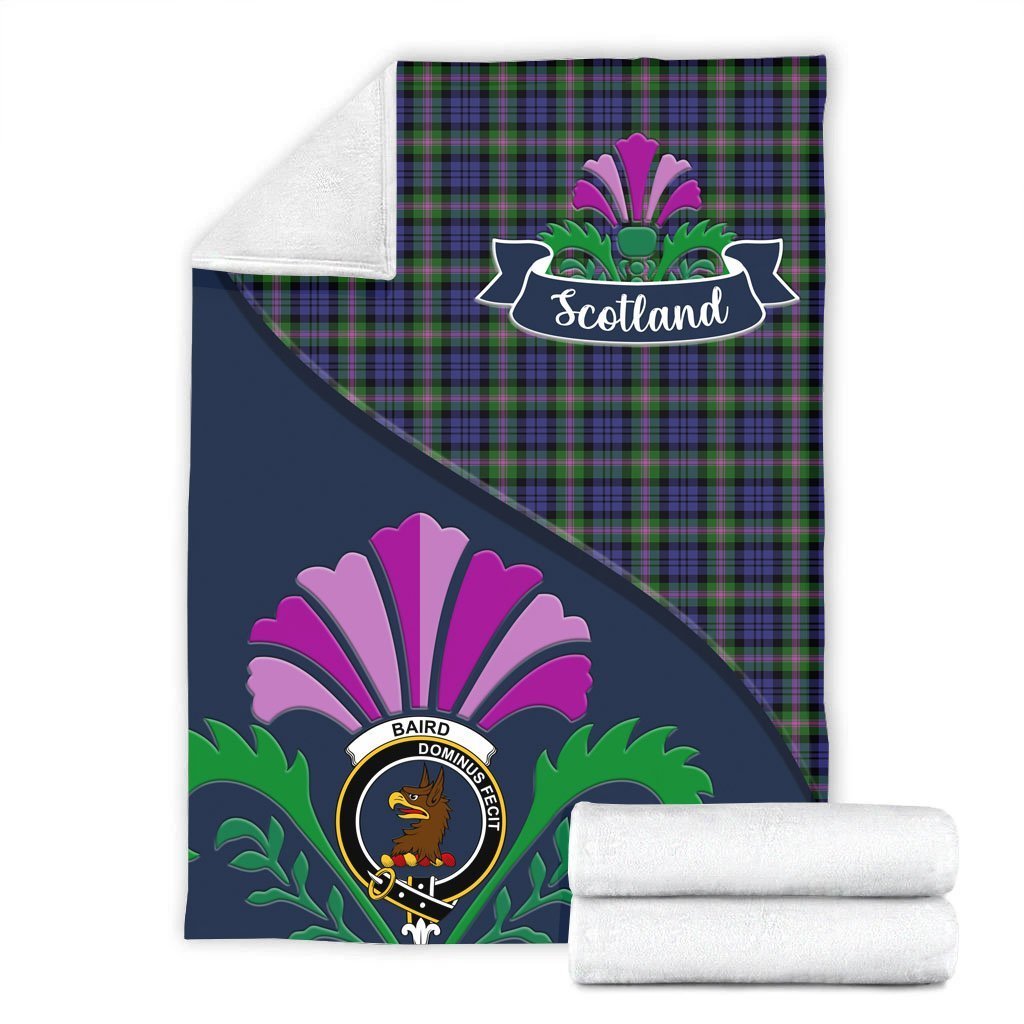 Baird Tartan Crest Premium Blanket - Thistle Style