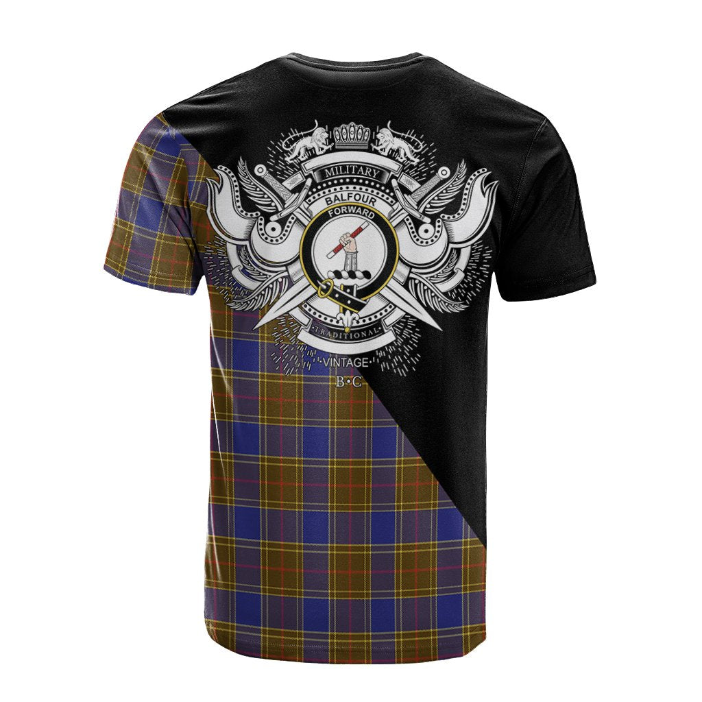 Balfour Modern Tartan - Military T-Shirt