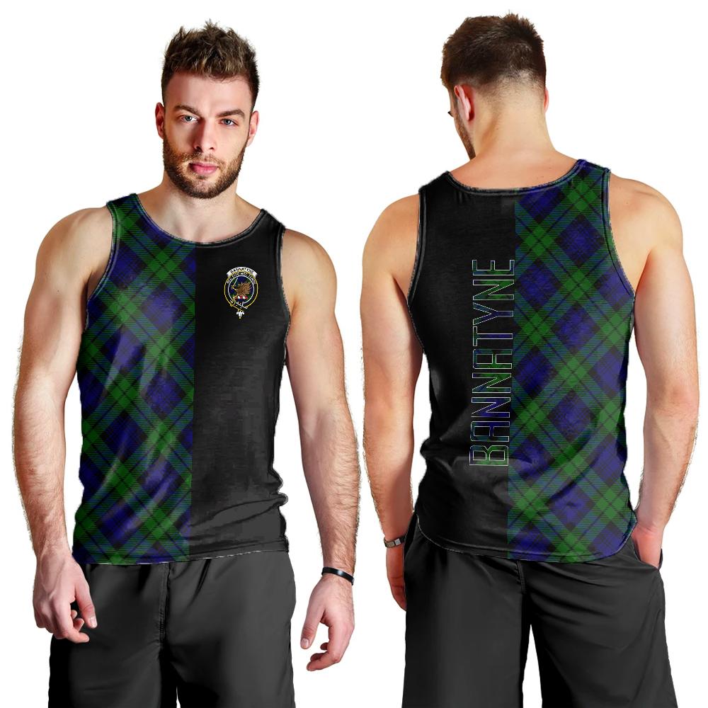 Bannatyne Tartan Crest Men's Tank Top - Cross Style