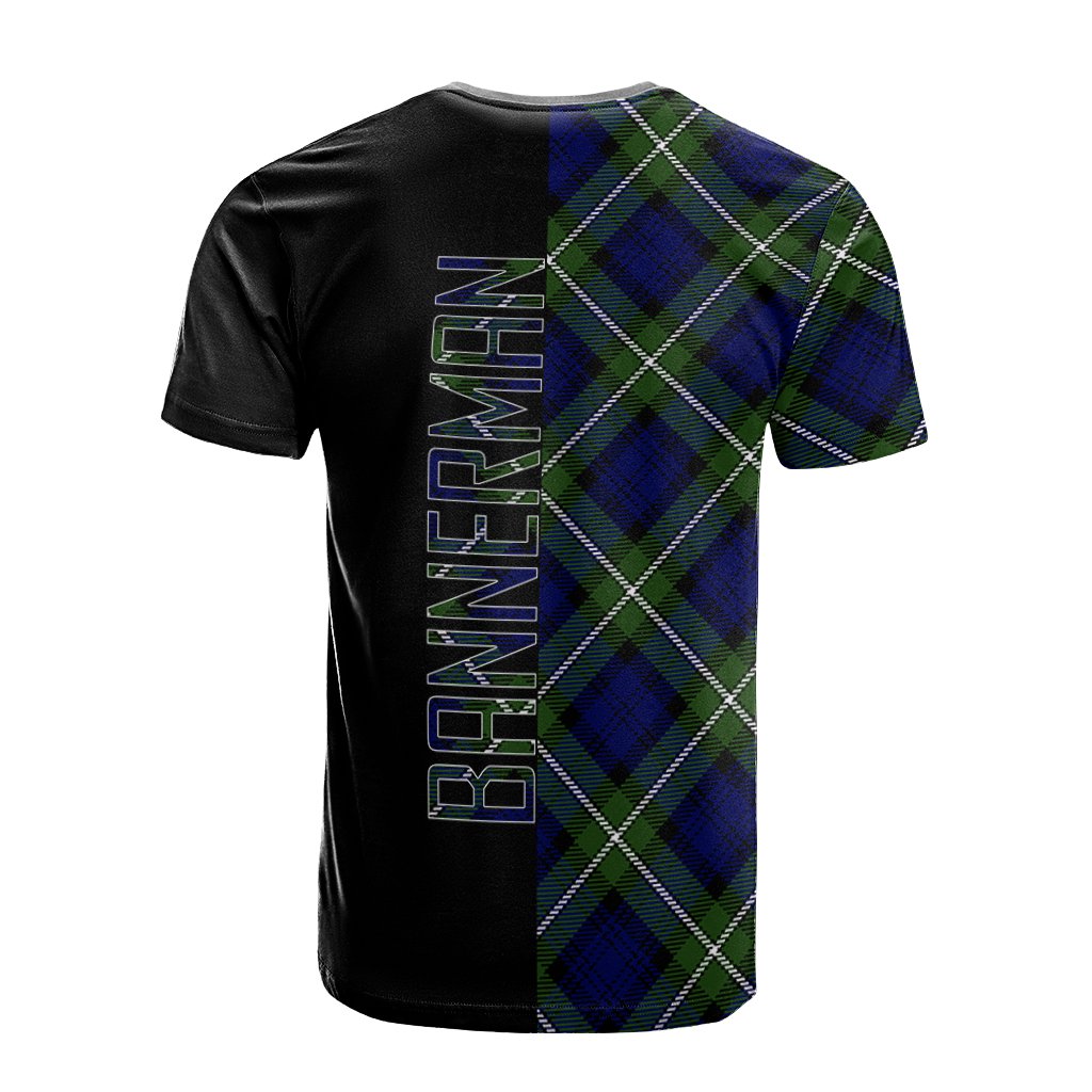 Bannerman Tartan T-Shirt Half of Me - Cross Style