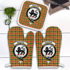 Baxter Tartan Crest Oven Mitt And Pot Holder (2 Oven Mitts + 1 Pot Holder)