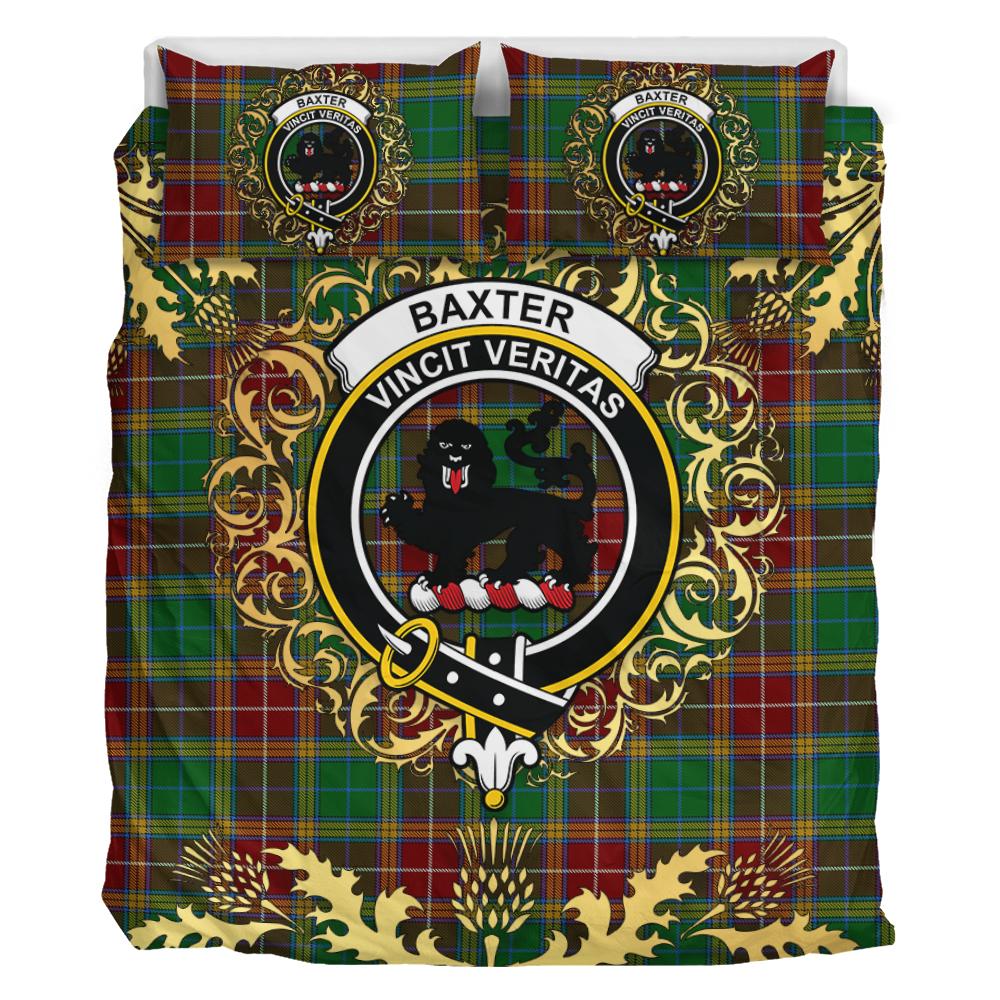 Baxter Tartan Crest Bedding Set - Golden Thistle Style