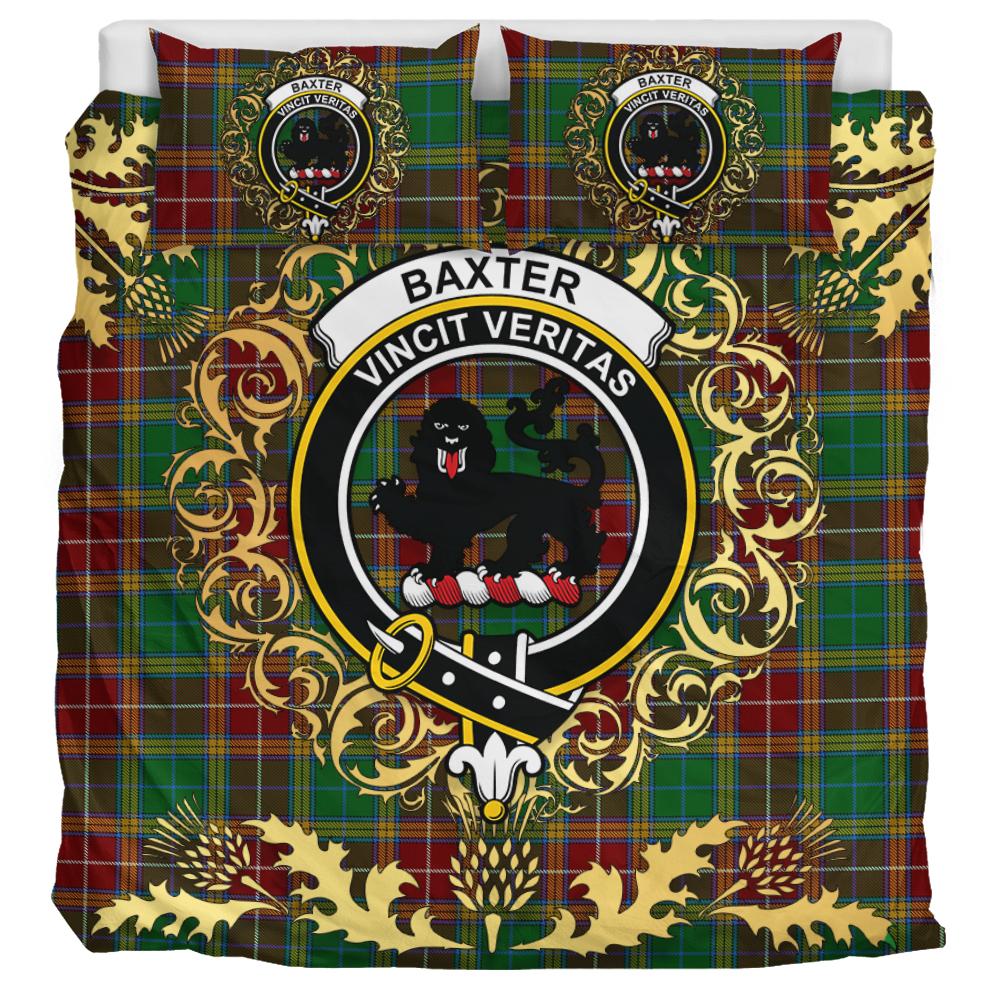 Baxter Tartan Crest Bedding Set - Golden Thistle Style