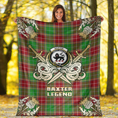 Baxter Modern Tartan Gold Courage Symbol Blanket