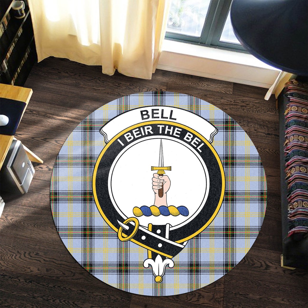 Bell of the Borders Tartan Crest Round Rug