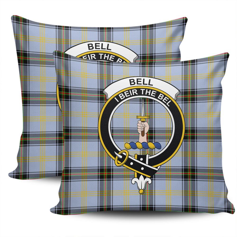 Scottish Bell of the Borders Tartan Crest Pillow Cover - Tartan Cushion Cover