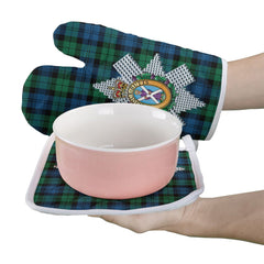 Blackwatch Ancient Tartan Crest Oven Mitt And Pot Holder (2 Oven Mitts + 1 Pot Holder)