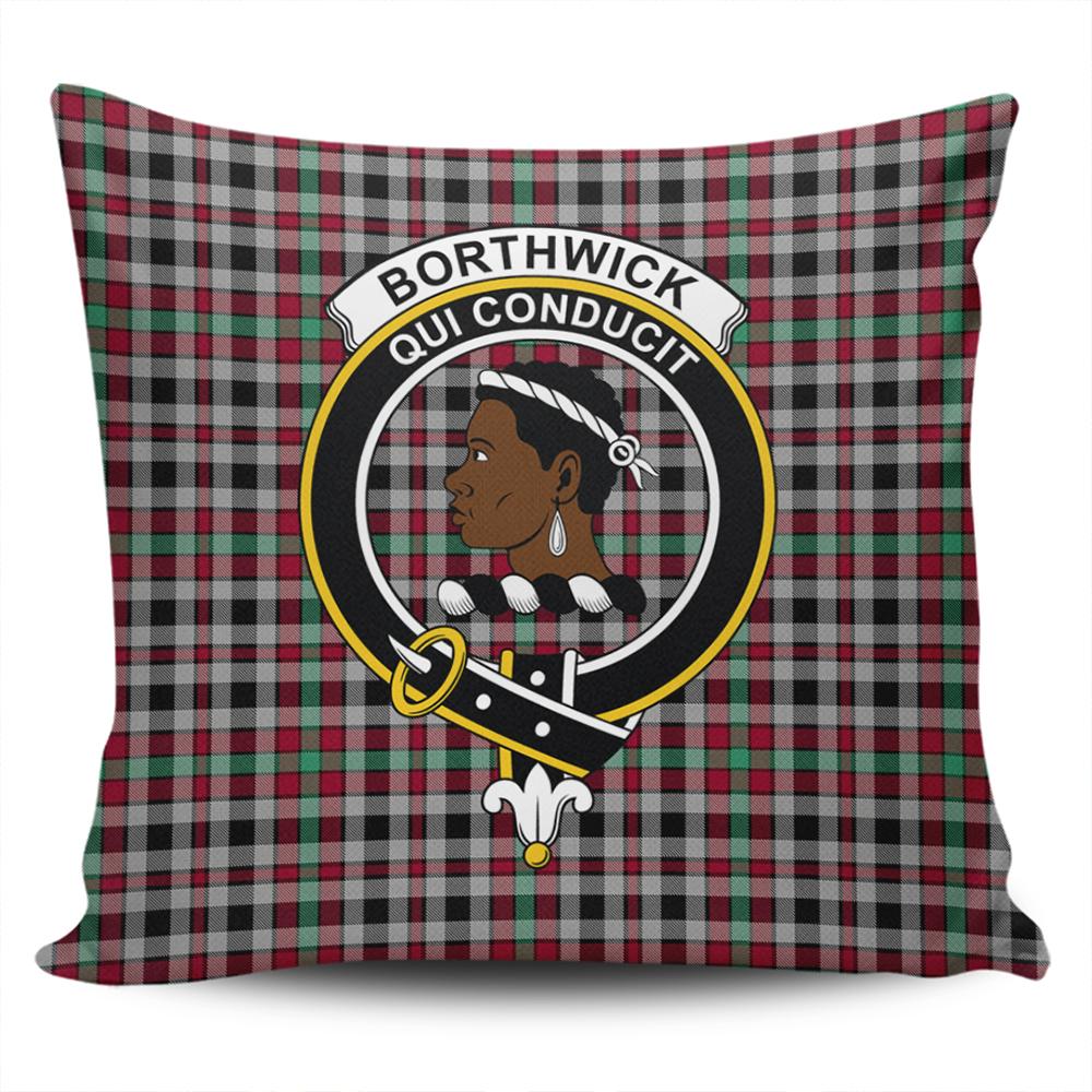 Scottish Borthwick Ancient Tartan Crest Pillow Cover - Tartan Cushion Cover