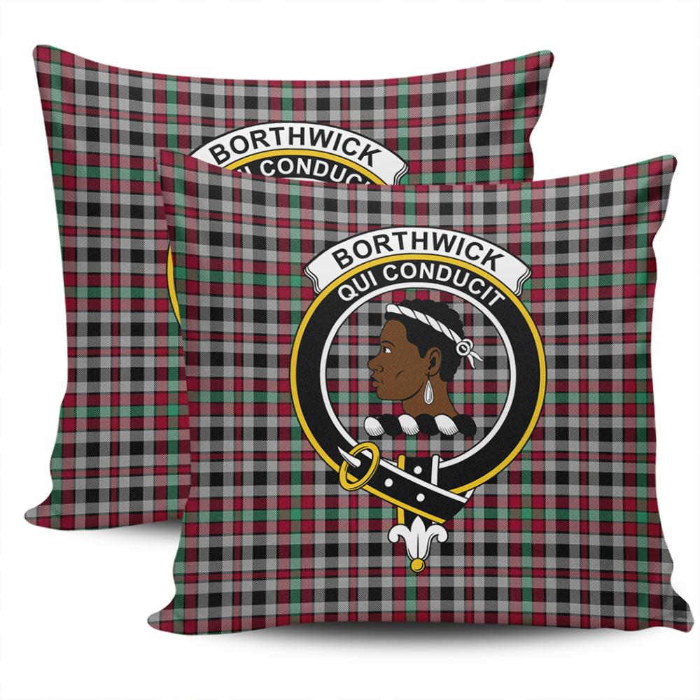 Scottish Borthwick Ancient Tartan Crest Pillow Cover - Tartan Cushion Cover