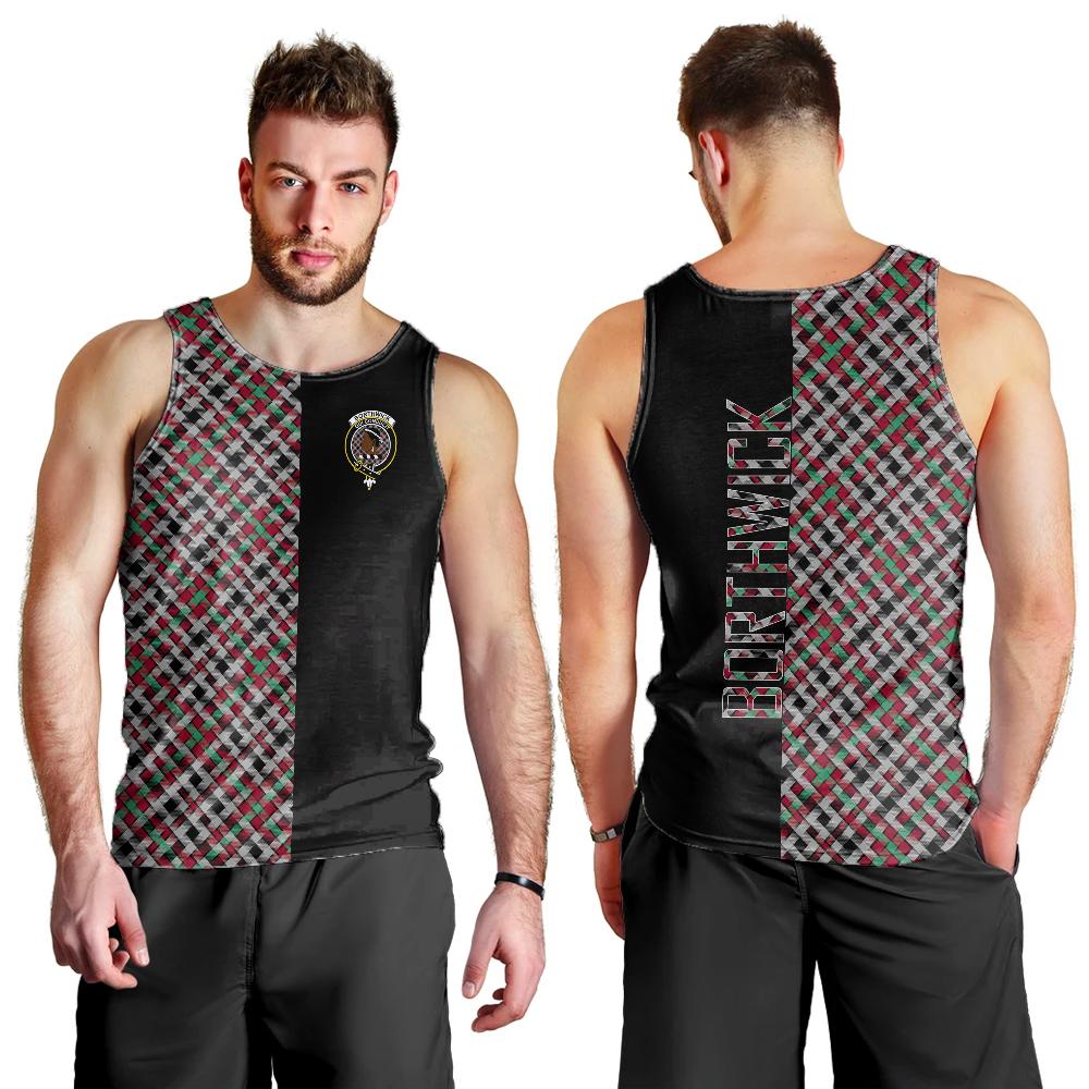 Borthwick Ancient Tartan Crest Men's Tank Top - Cross Style