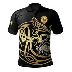 Bruce Clan Polo Shirt Viking Wolf