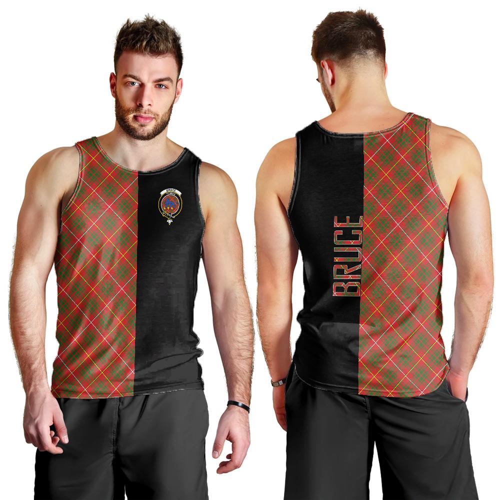 Bruce Modern Tartan Crest Men's Tank Top - Cross Style