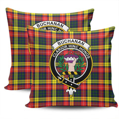 Scottish Buchanan Modern Tartan Crest Pillow Cover - Tartan Cushion Cover