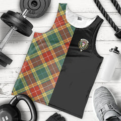 Buchanan Old Sett Tartan Crest Men's Tank Top - Cross Style
