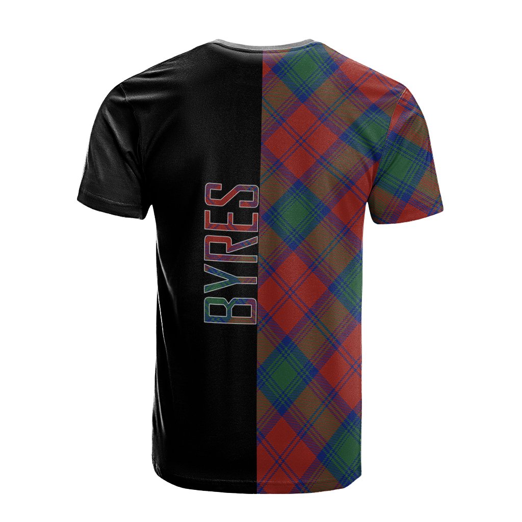 Byres Tartan T-Shirt Half of Me - Cross Style