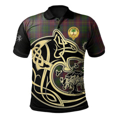 Cairns Tartan Polo Shirt Viking Wolf