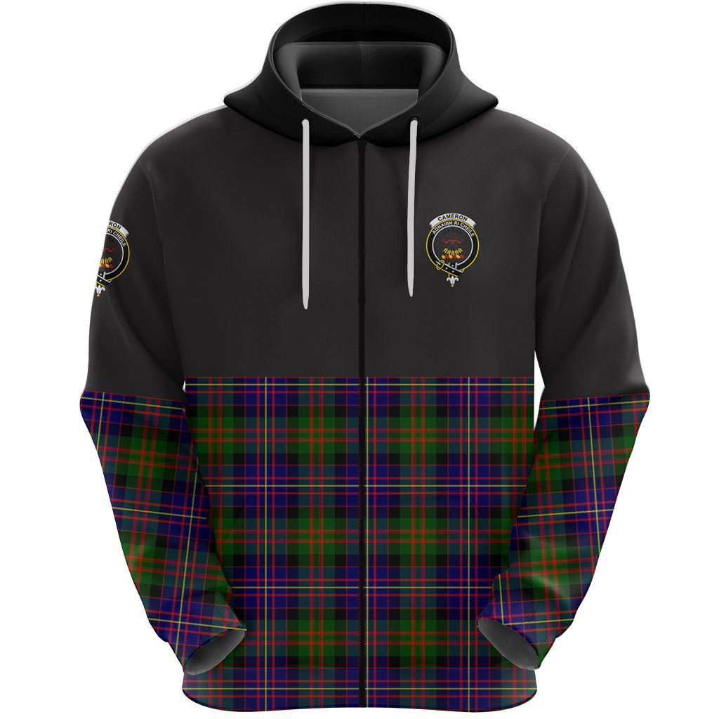 Cameron of Erracht Modern Clan Half Of Tartan Zipper Hoodie
