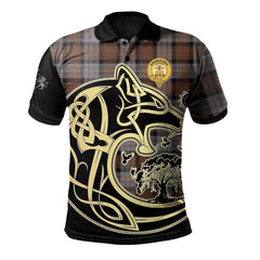 Cameron of Erracht Weathered Tartan Polo Shirt Viking Wolf