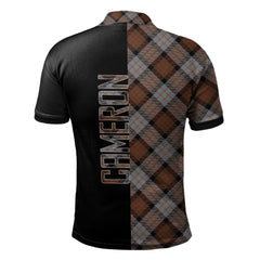 Cameron of Erracht Weathered Tartan Polo Shirt Half of Me - Cross Style
